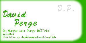 david perge business card